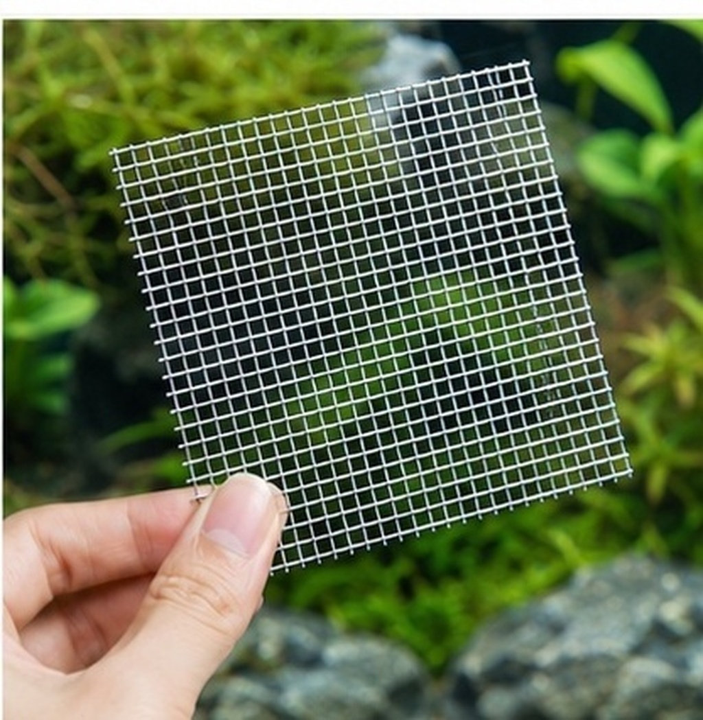 Aquarium Planted Tank Setup - 12 ชิ้น แผ่นตาข่ายลวดสแตนเลส ตาข่ายมอสสำหรับตู้ปลา สำหรับพืชน้ำ จัดตู้ปลา
