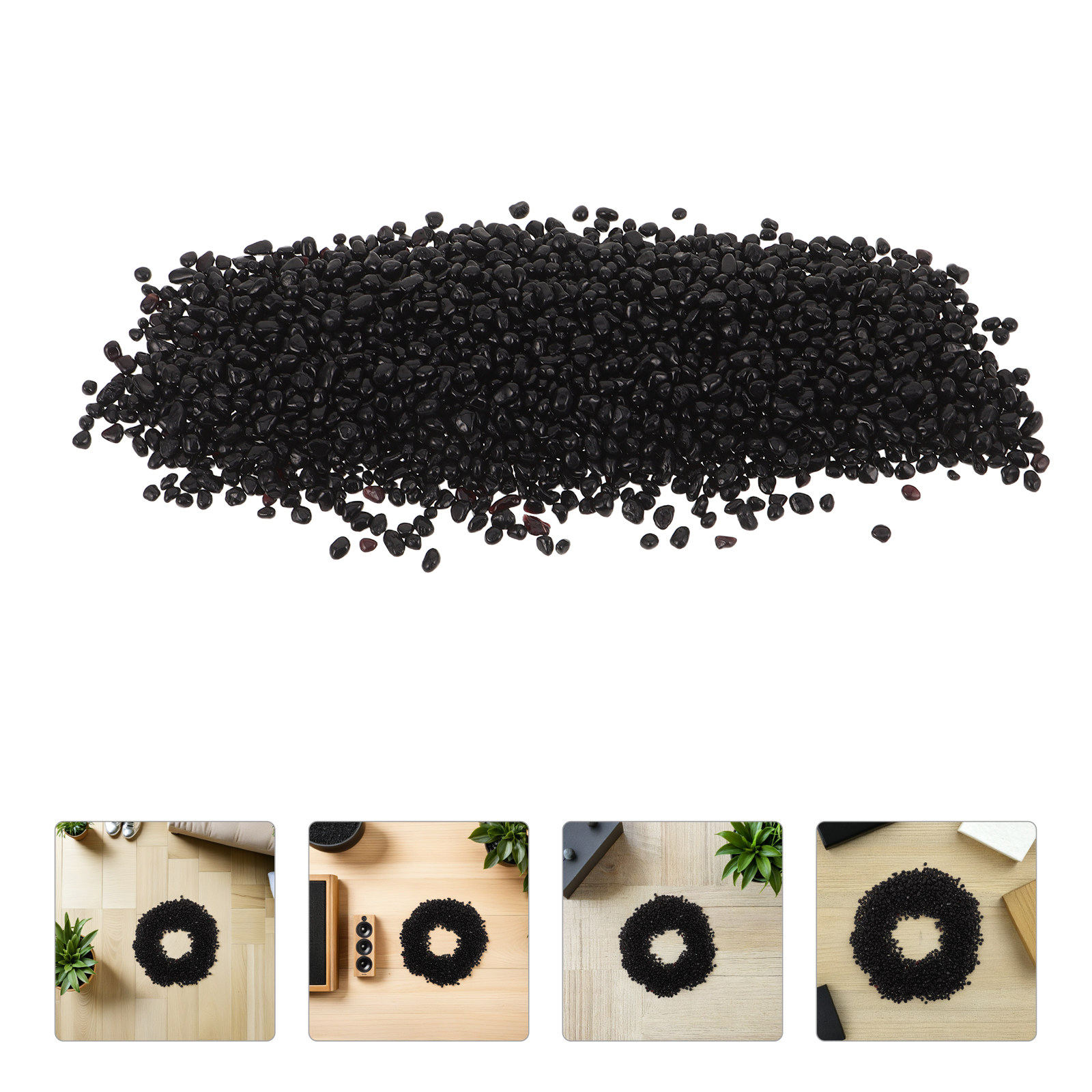 Planted Aquarium With Gravel - กรวดสีดำสำหรับตกแต่งตู้ปลา กรวดบดละเอียดเรียบ สำหรับจัดภูมิทัศน์ตู้ปลาและเป็นวัสดุรองพื้นสำหรับปลูกพืชน้ำ