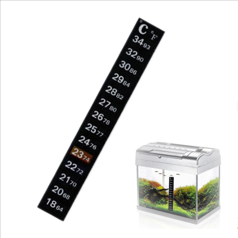 Planted Aquarium Temperature - สติกเกอร์วัดอุณหภูมิแบบติดตู้ปลา 5 ชิ้น/10 ชิ้น แบบเปลี่ยนสีได้ พร้อมกาวในตัว