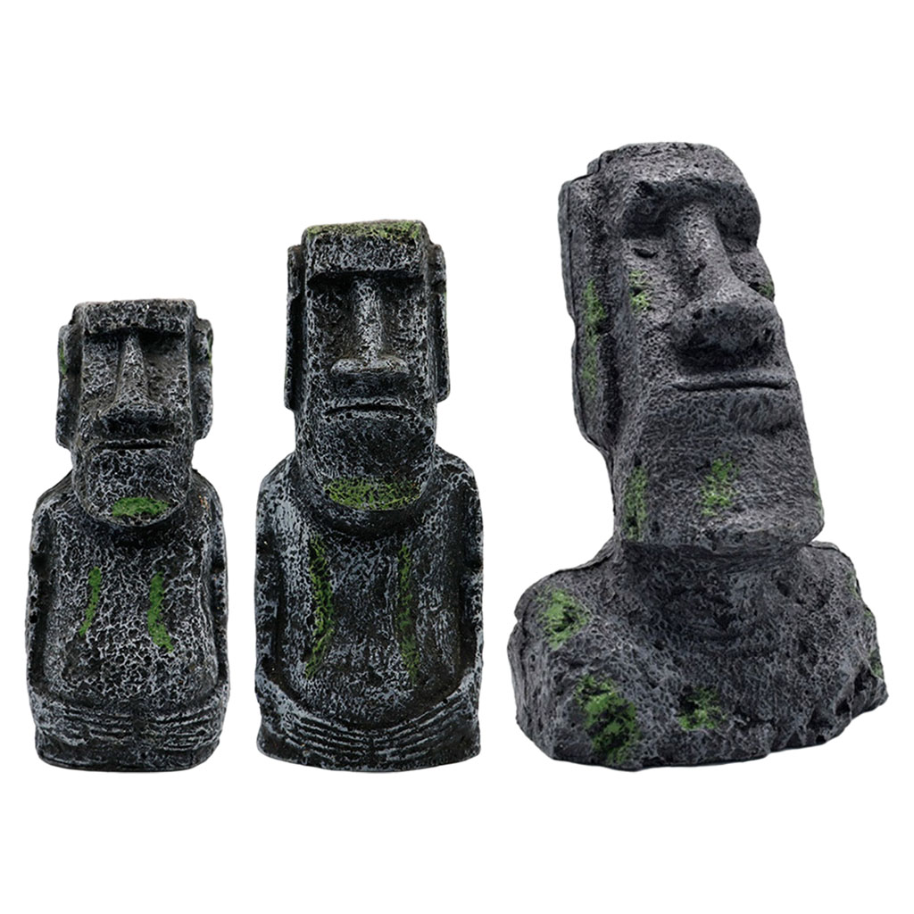 Aquarium Moai รูปปั้นเกาะอีสเต - Aquarium Planting Ideas บทวิจารณ์และราคา
