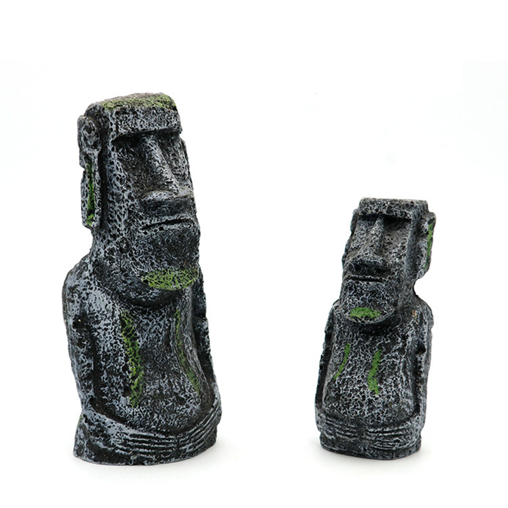 Aquarium Moai รูปปั้นเกาะอีสเต - Aquarium Planting Ideas บทวิจารณ์และราคา