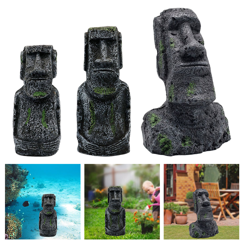 Aquarium Moai รูปปั้นเกาะอีสเต - Aquarium Planting Ideas บทวิจารณ์และราคา