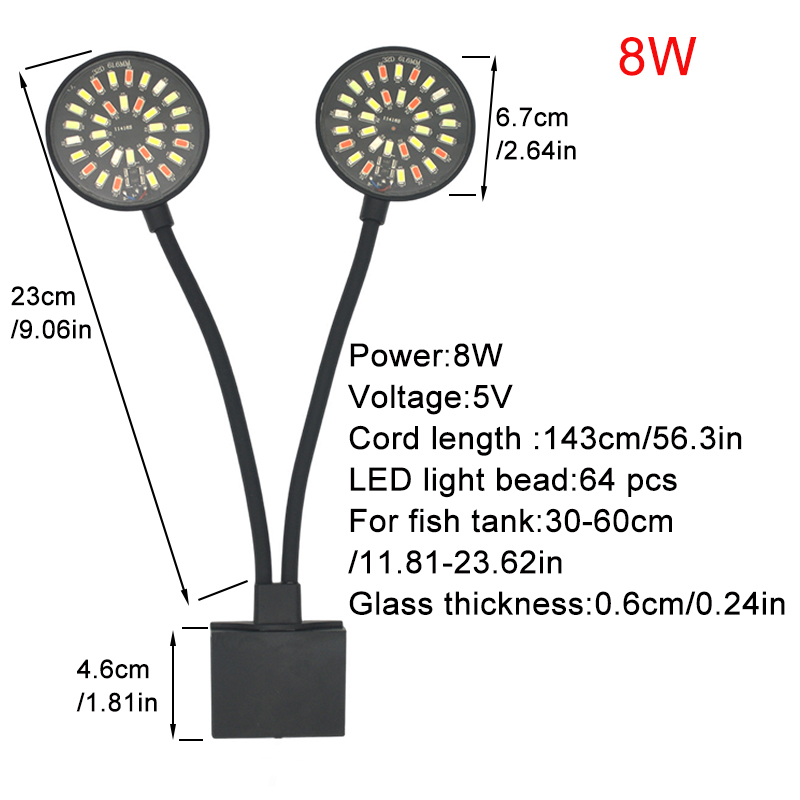 USB พิพิธภัณฑ์สัตว์น้ํา ไฟ LED - Led Planted Tank Light บทวิจารณ์และราคา