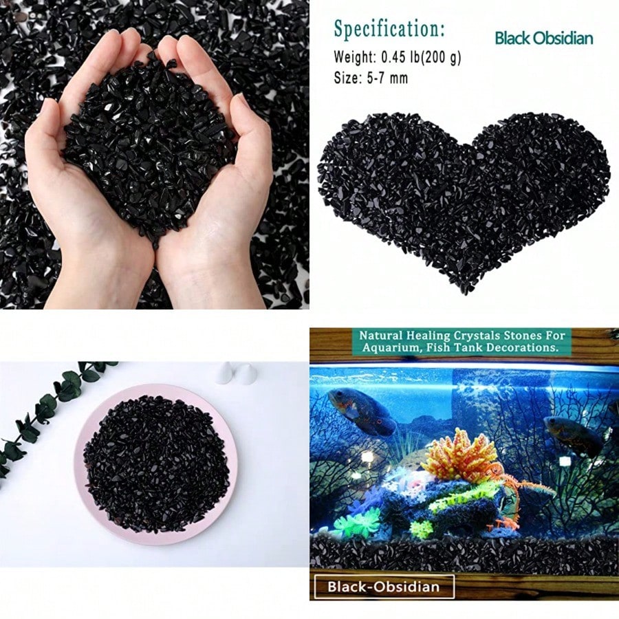 หินควอตซ์คริสตัลออบซิเดียนสีดำ - Planted Aquarium With Gravel บทวิจารณ์และราคา